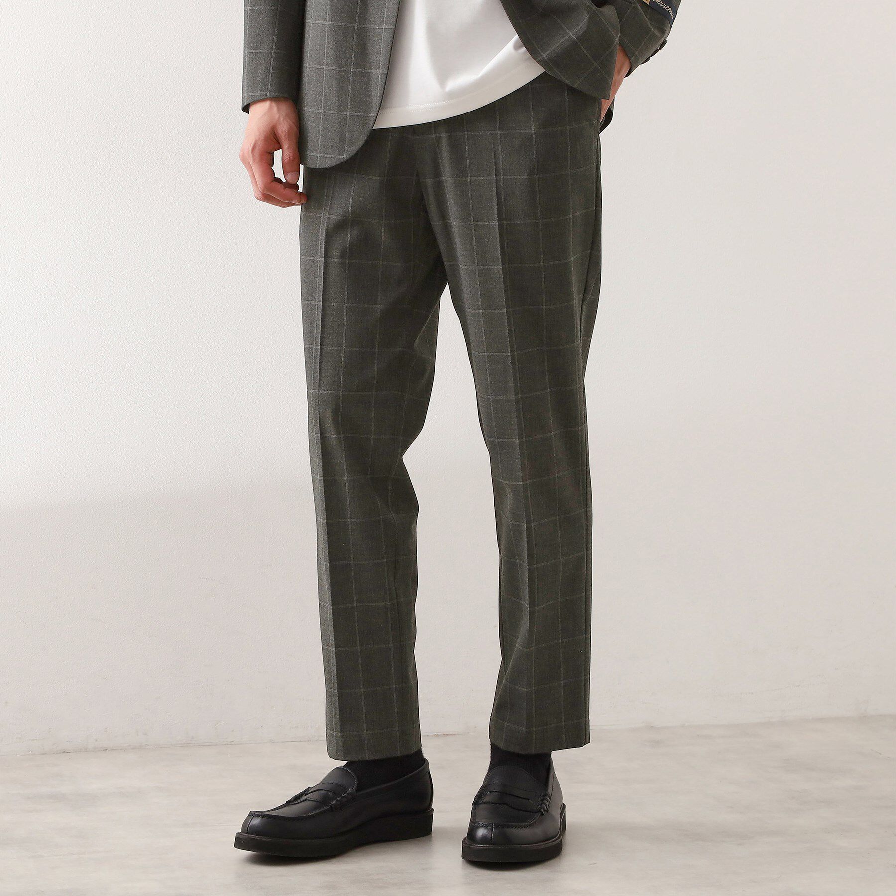 THE SHOP TK「CARREMAN／キャリーマンTRスラックス【セットアップ可/洗濯機OK】」|その他|チャコールグレー(2