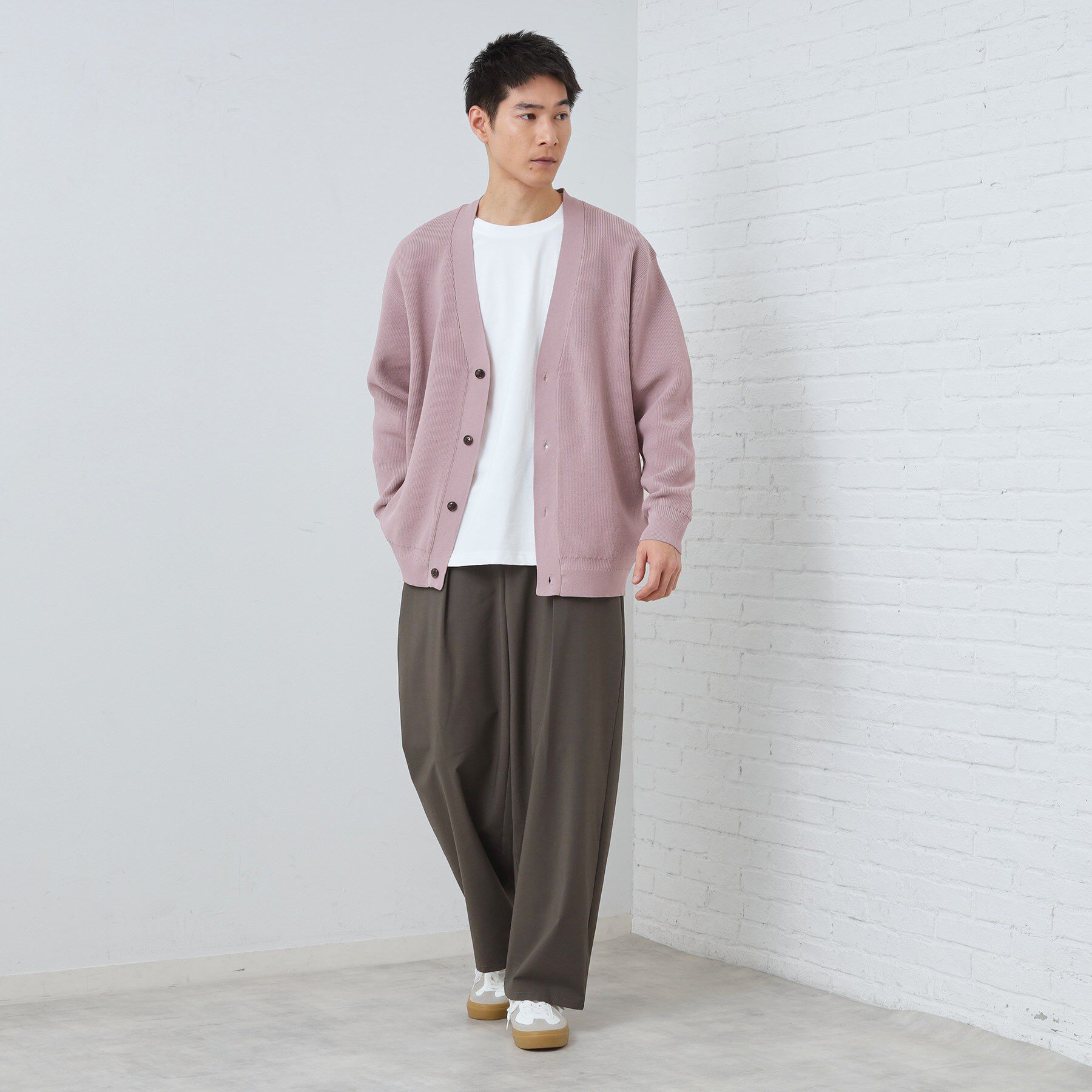 THE SHOP TK「【季節の変わり目に最適】ニットカーディガン ドライタッチ／軽量」|カーディガン|