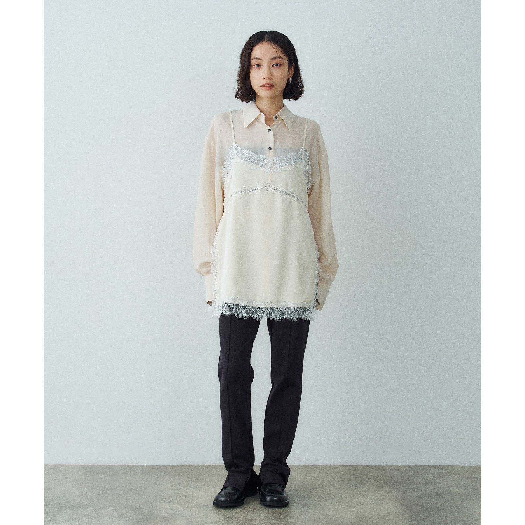 CODE A「lingerie mood lace cami」|シャツ・ブラウス|