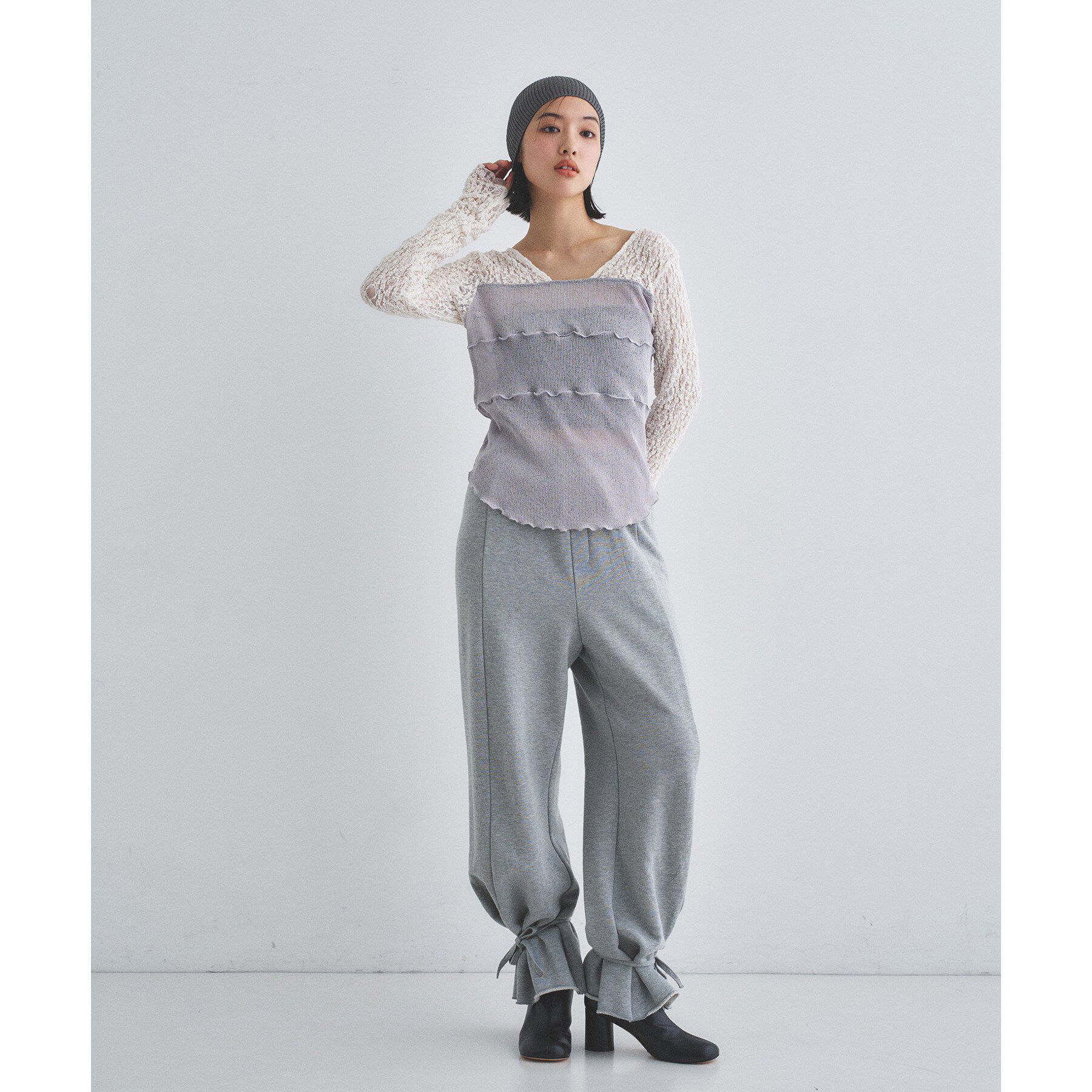 CODE A「【Re】sensual lace sheer top」|Tシャツ・カットソー|