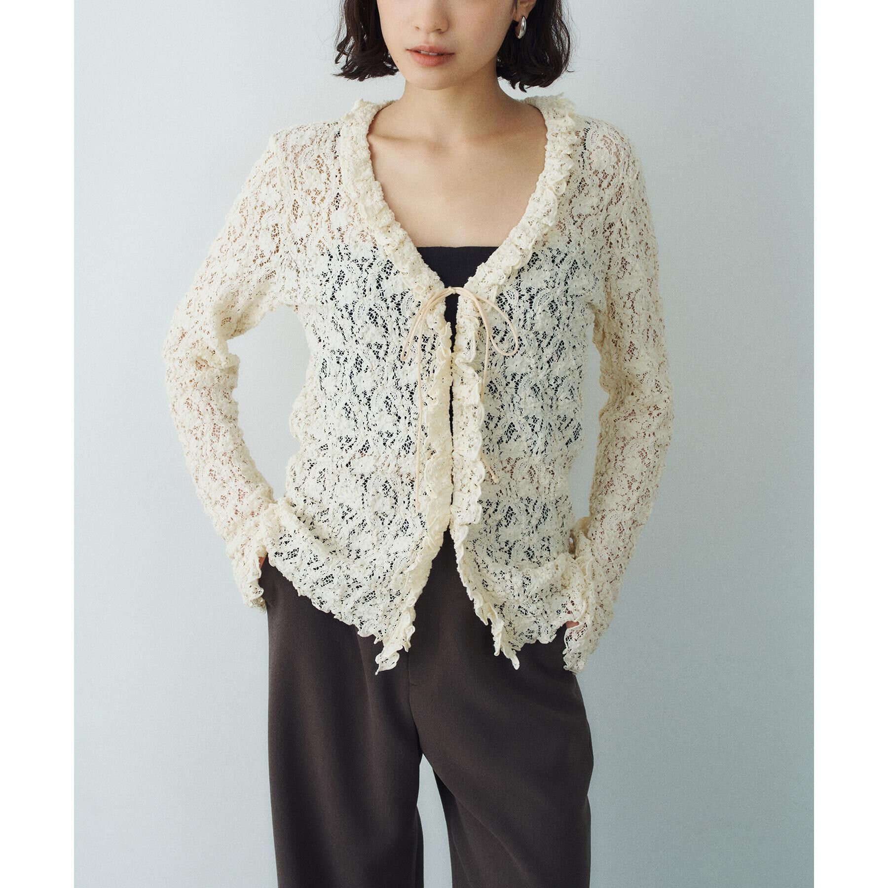 CODE A「【Re】fluffy lace blouse」|シャツ・ブラウス|