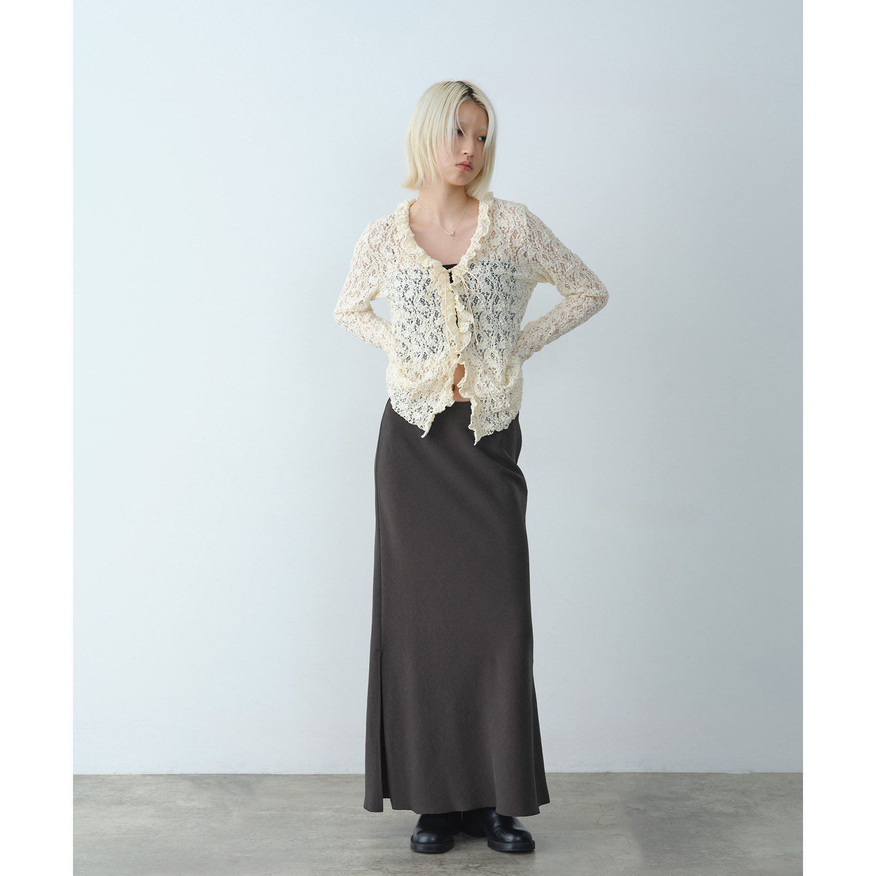 CODE A「【Re】fluffy lace blouse」|シャツ・ブラウス|