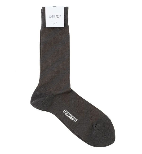 MACKINTOSH PHILOSOPHY「レジメンタルライン ビジネスソックス」|ソックス|グレー