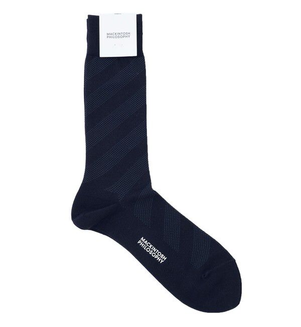 MACKINTOSH PHILOSOPHY「レジメンタルライン ビジネスソックス」|ソックス|ネイビー