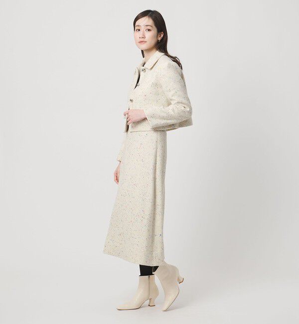 UNITED ARROWS「シルクネップ ツイードライク スカート」|フレア|