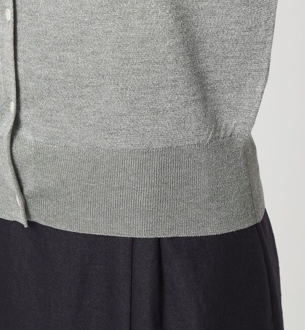 UNITED ARROWS green label relaxing「ラメ フォルム ハーフスリーブ ニット カーディガン ウォッシャブル」|カーディガン|