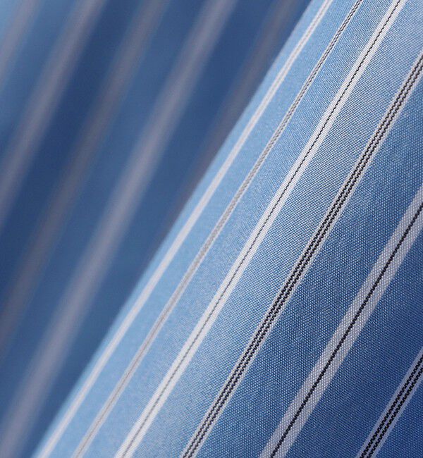 SHIPS for women「〈手洗い可能〉スタンドカラー リボン ストライプ シャツ ワンピース」|ワンピース|