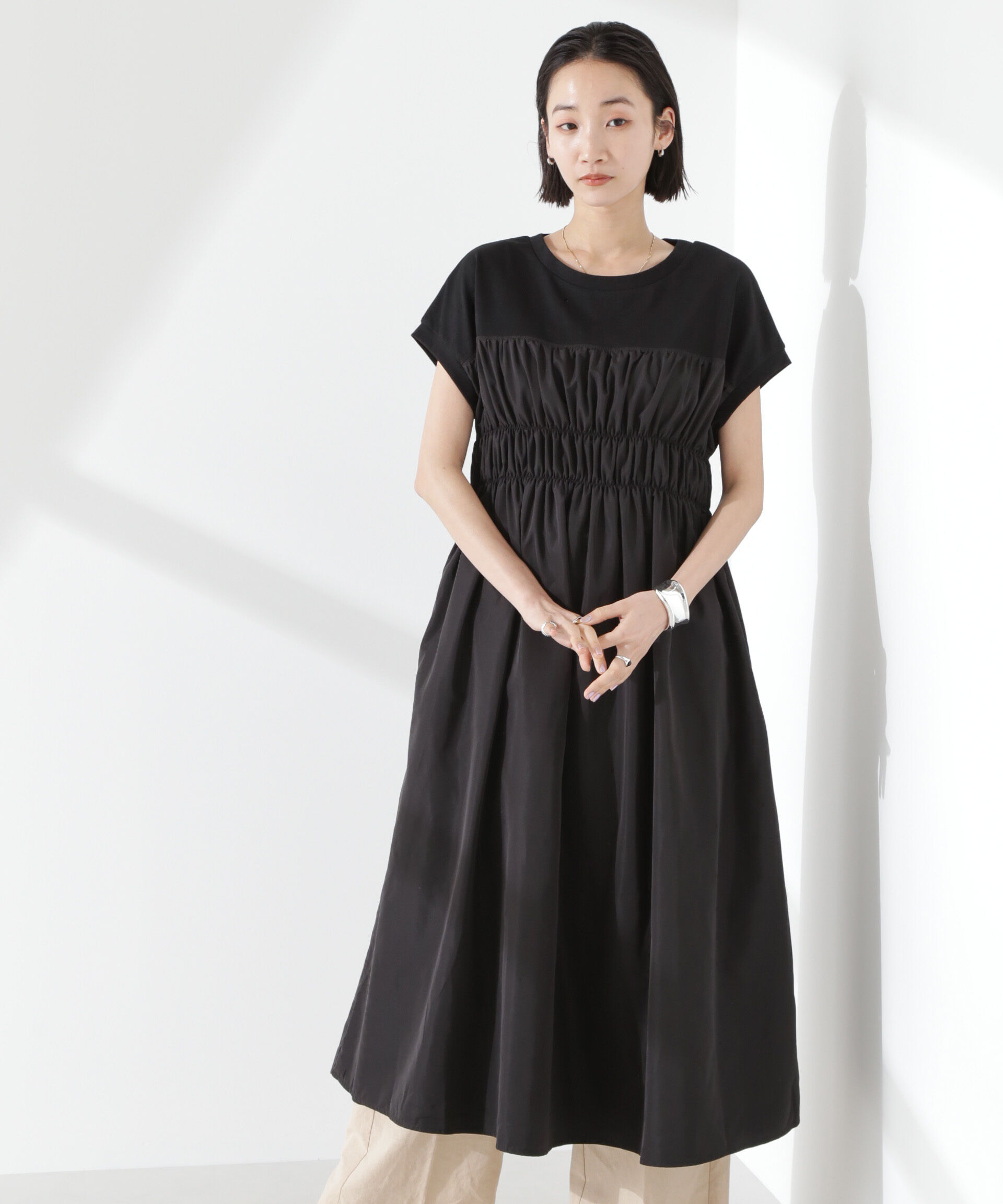 nano･universe「フロントシャーリングドッキングワンピース」|ワンピース|