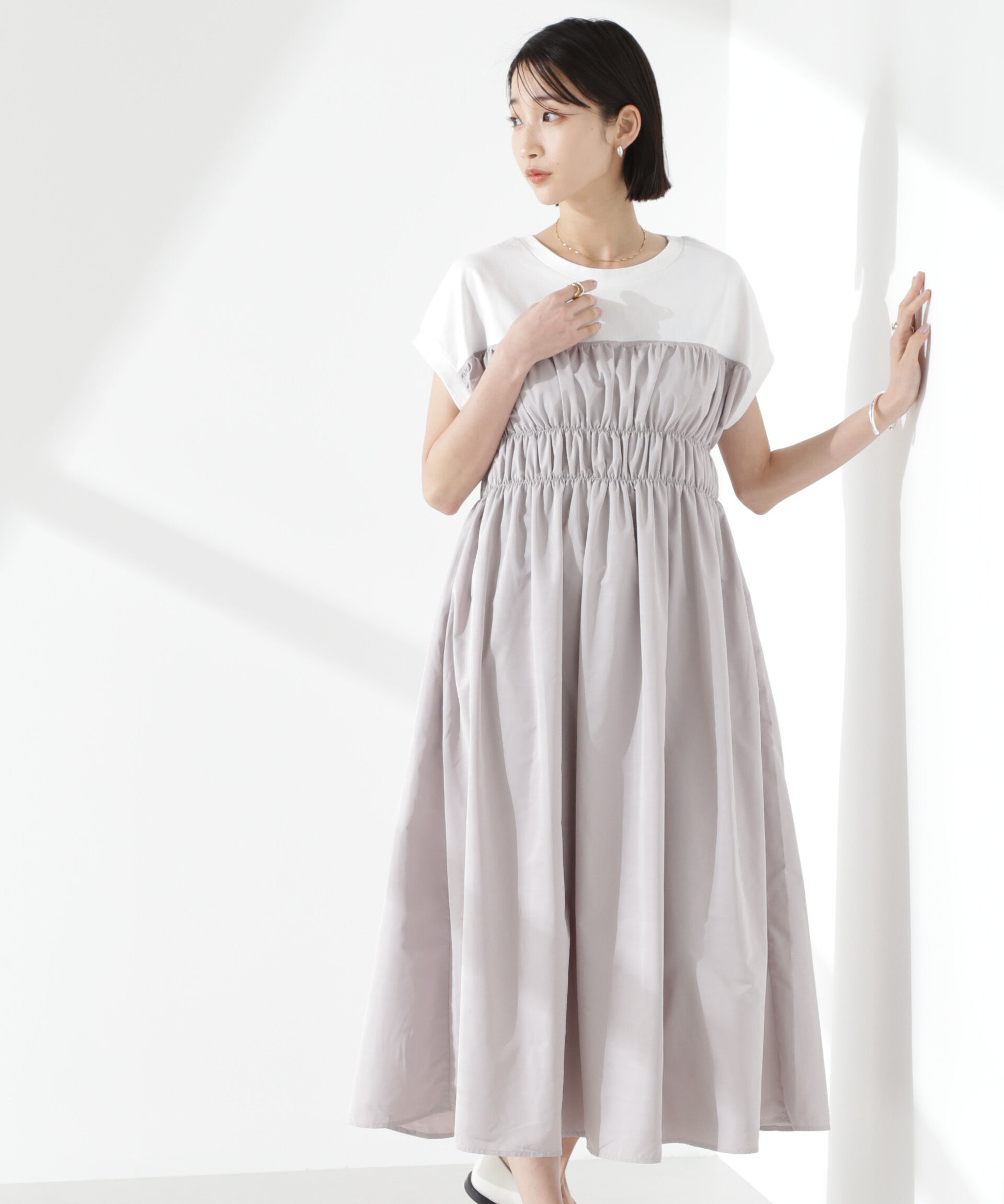 nano･universe「フロントシャーリングドッキングワンピース」|ワンピース|