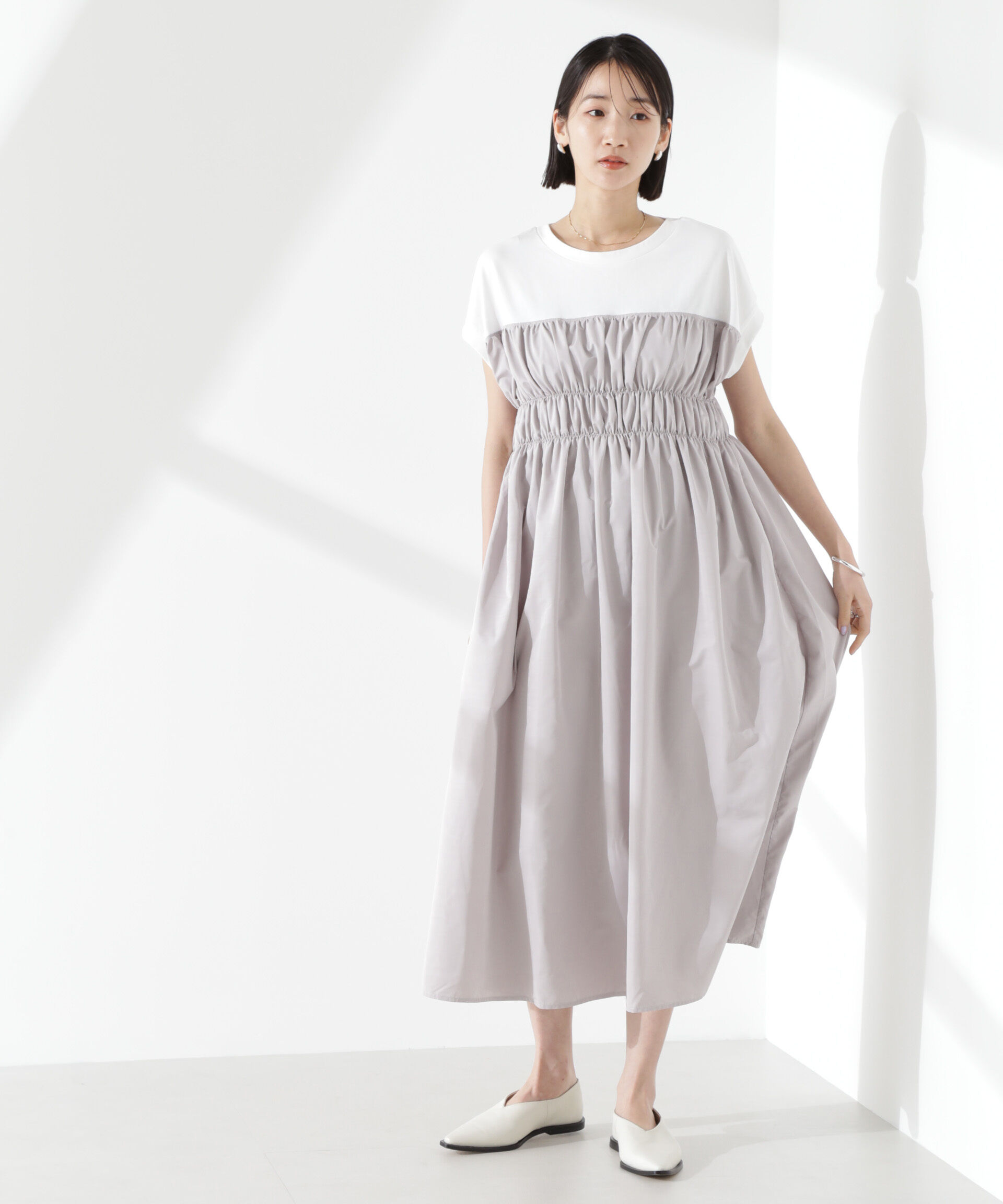 nano･universe「フロントシャーリングドッキングワンピース」|ワンピース|