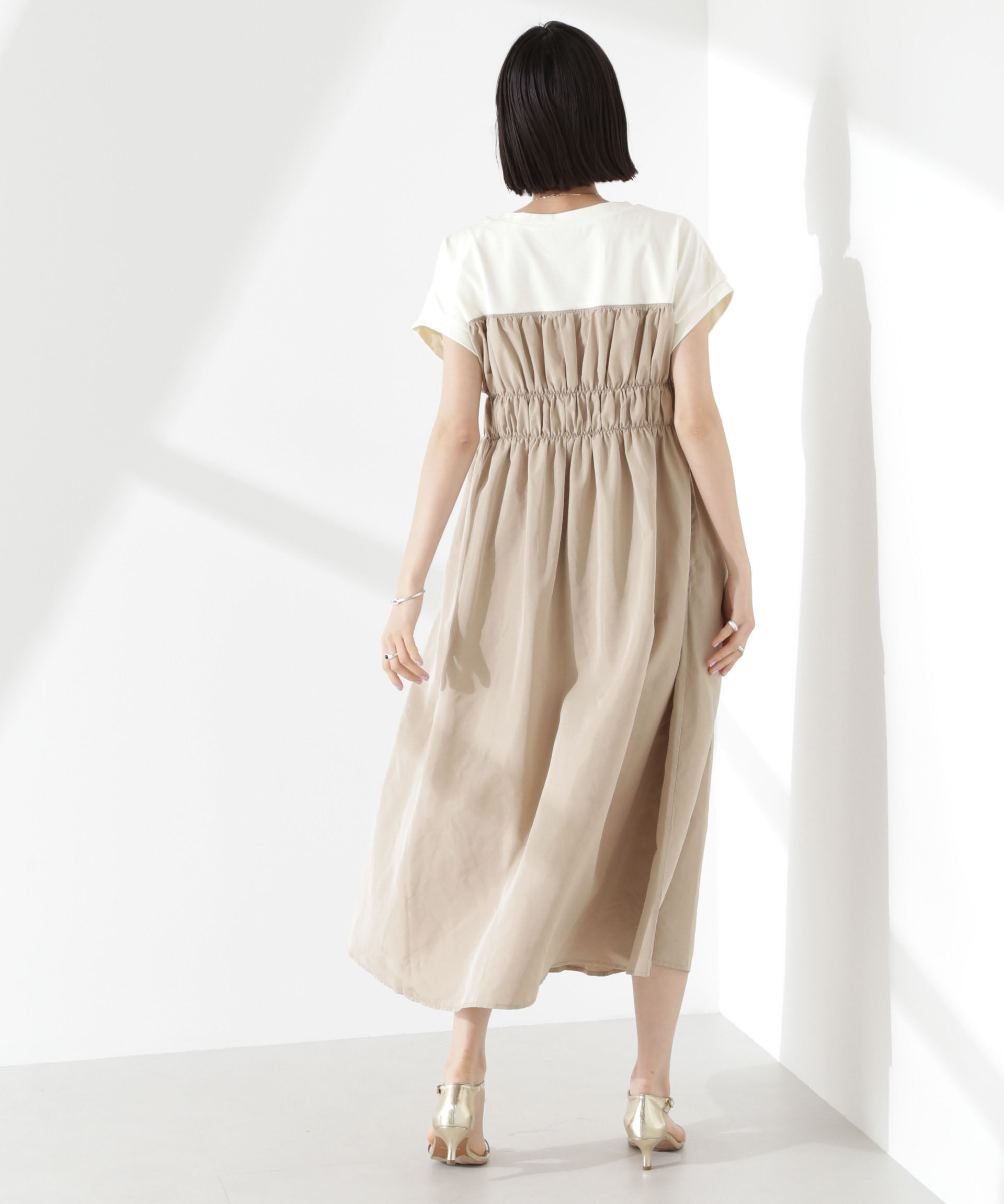 nano･universe「フロントシャーリングドッキングワンピース」|ワンピース|