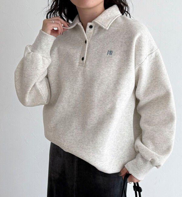 fredy emue「FR刺繍衿付き起毛スウェットプルオーバー」|スウェット・ジャージ|
