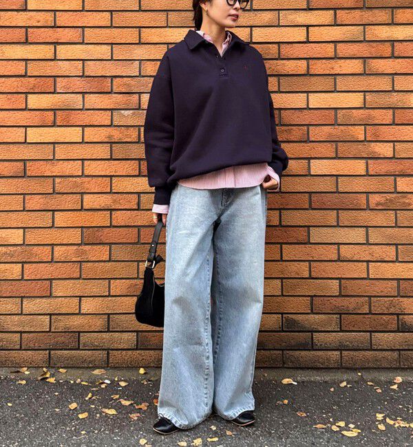 fredy emue「FR刺繍衿付き起毛スウェットプルオーバー」|スウェット・ジャージ|