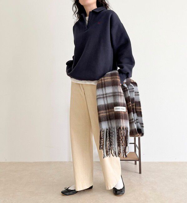 fredy emue「FR刺繍衿付き起毛スウェットプルオーバー」|スウェット・ジャージ|