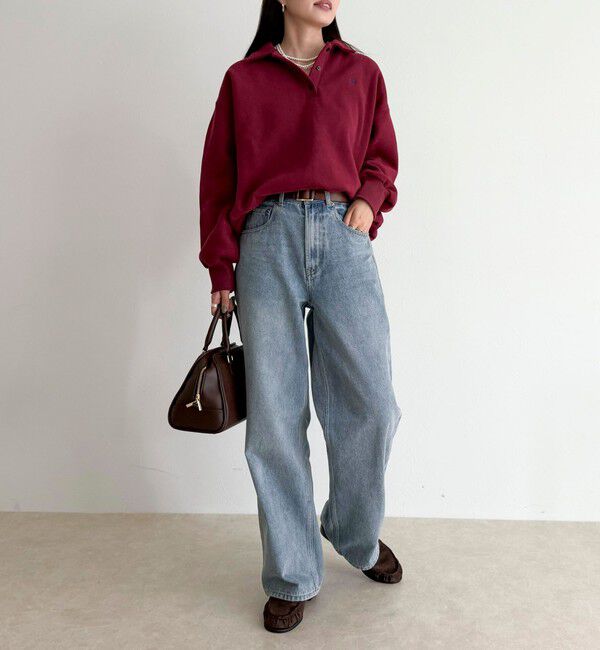 fredy emue「FR刺繍衿付き起毛スウェットプルオーバー」|スウェット・ジャージ|