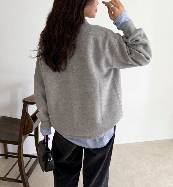 fredy emue「FR刺繍衿付き起毛スウェットプルオーバー」|スウェット・ジャージ|