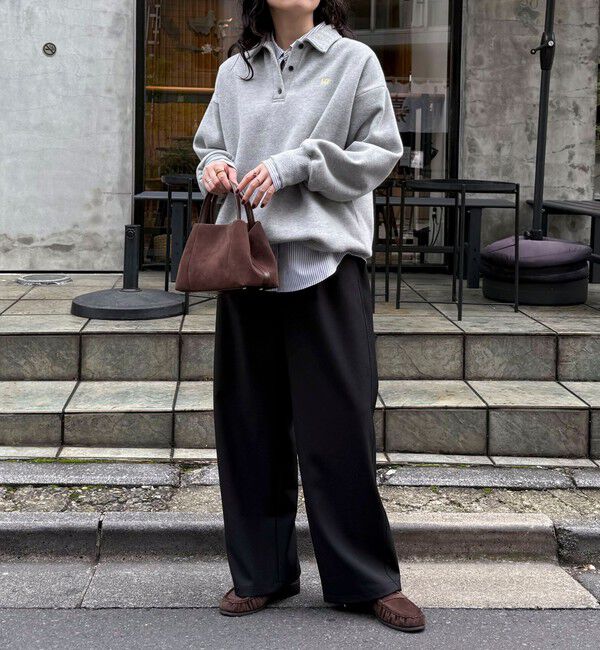 fredy emue「FR刺繍衿付き起毛スウェットプルオーバー」|スウェット・ジャージ|