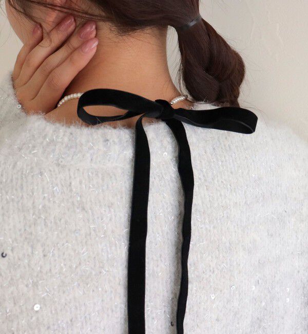 fredy emue「グラデパールリボンネックレス」|ネックレス|