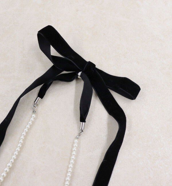 fredy emue「グラデパールリボンネックレス」|ネックレス|