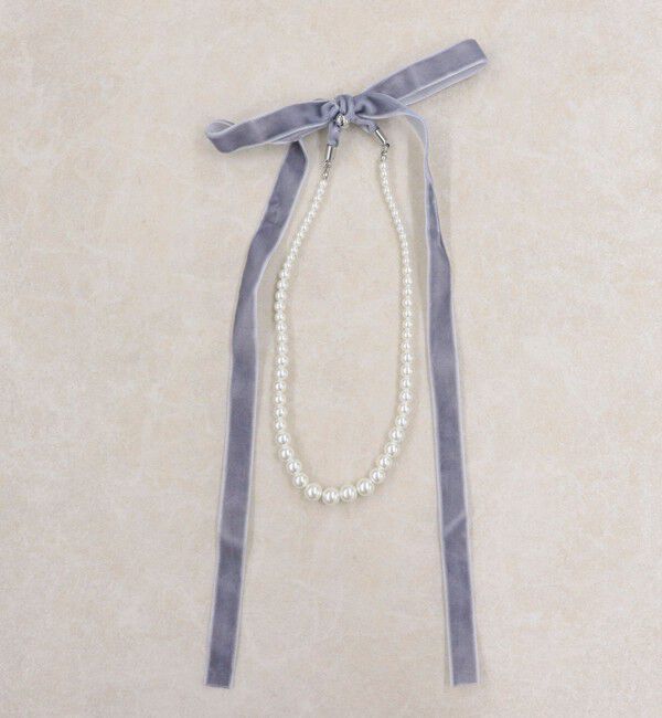 fredy emue「グラデパールリボンネックレス」|ネックレス|