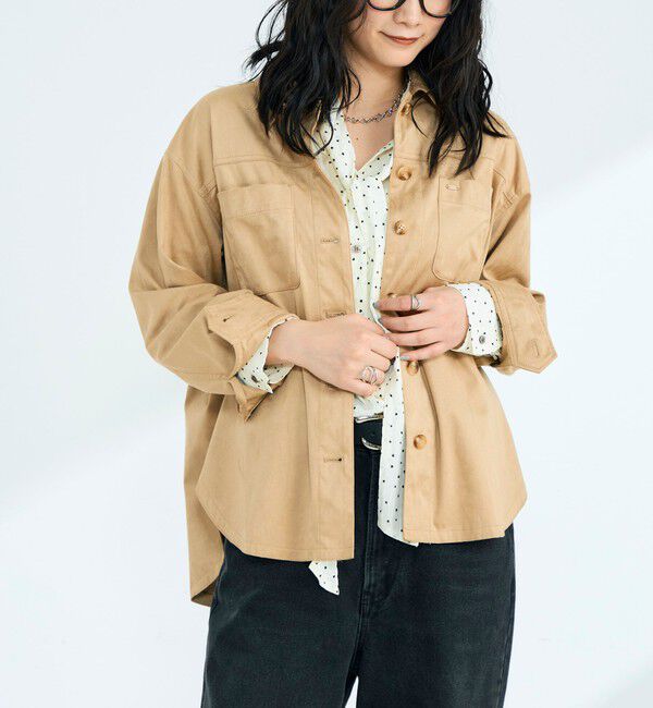 fredy emue「フェイクスエードシャツ」|シャツ・ブラウス|ベージュ