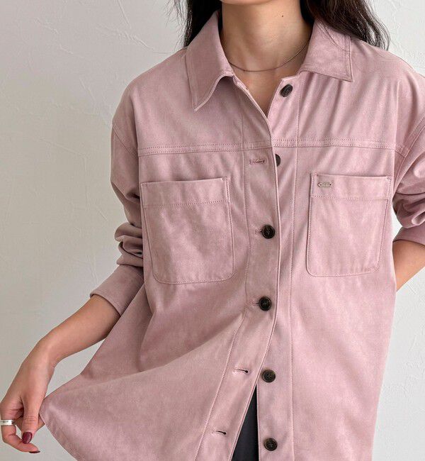 fredy emue「フェイクスエードシャツ」|シャツ・ブラウス|ピンク