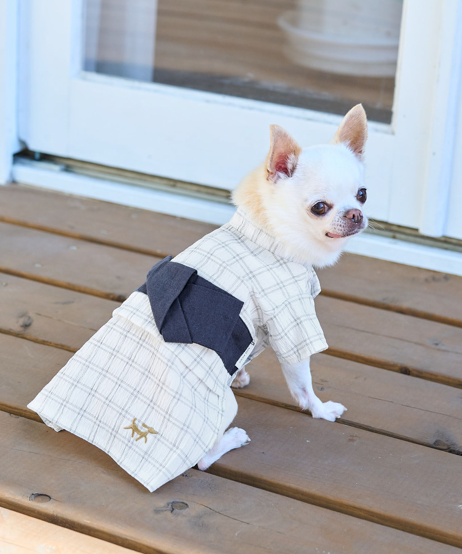 ROPE PICNIC PASSAGE「【DOG】チェック柄浴衣」|その他|ホワイト系(11)