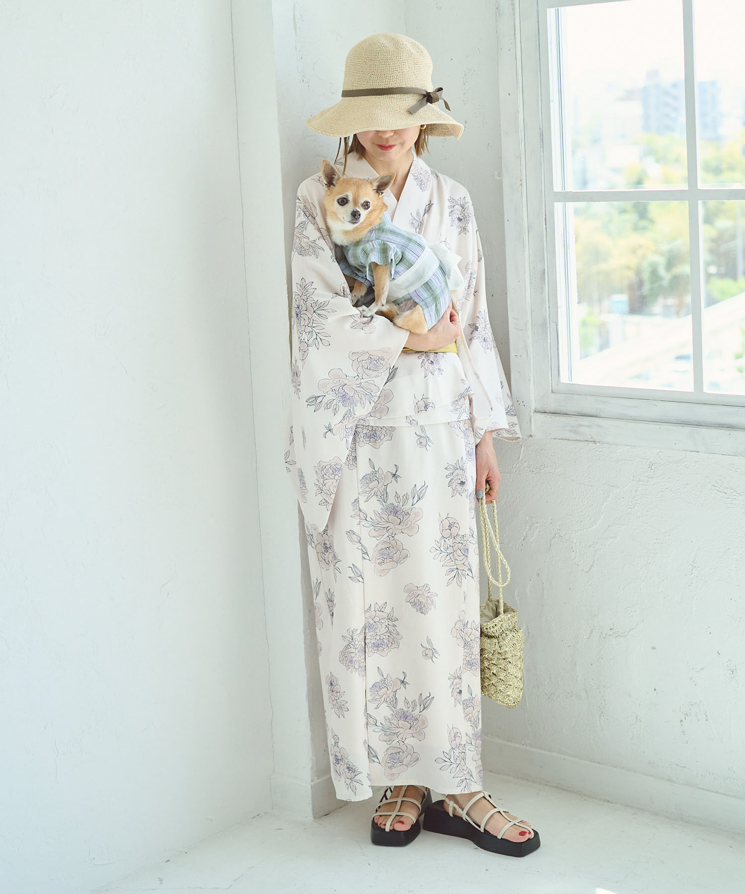 ROPE PICNIC PASSAGE「【DOG】チェック柄浴衣」|その他|