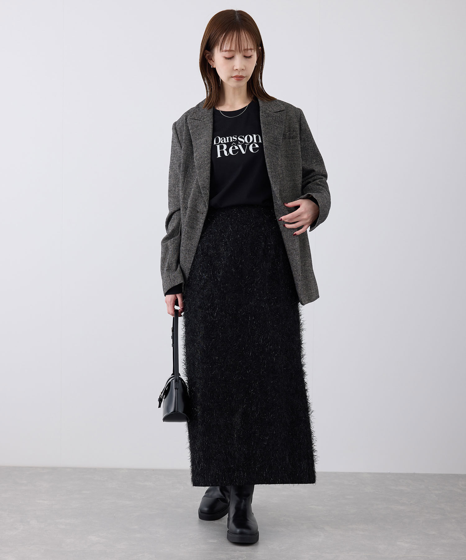 Rope&rsquo;Picnic「フェザーラメアイラインロングスカート」|スカート|