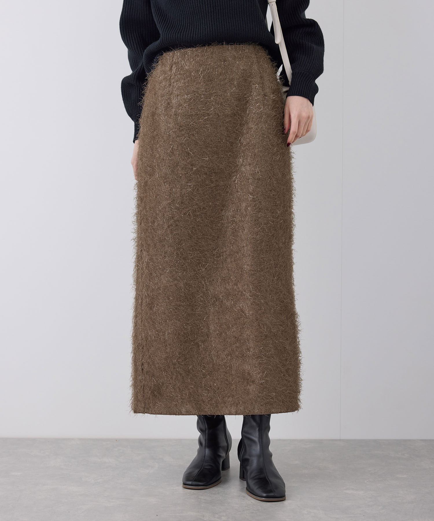 Rope&rsquo;Picnic「フェザーラメアイラインロングスカート」|スカート|