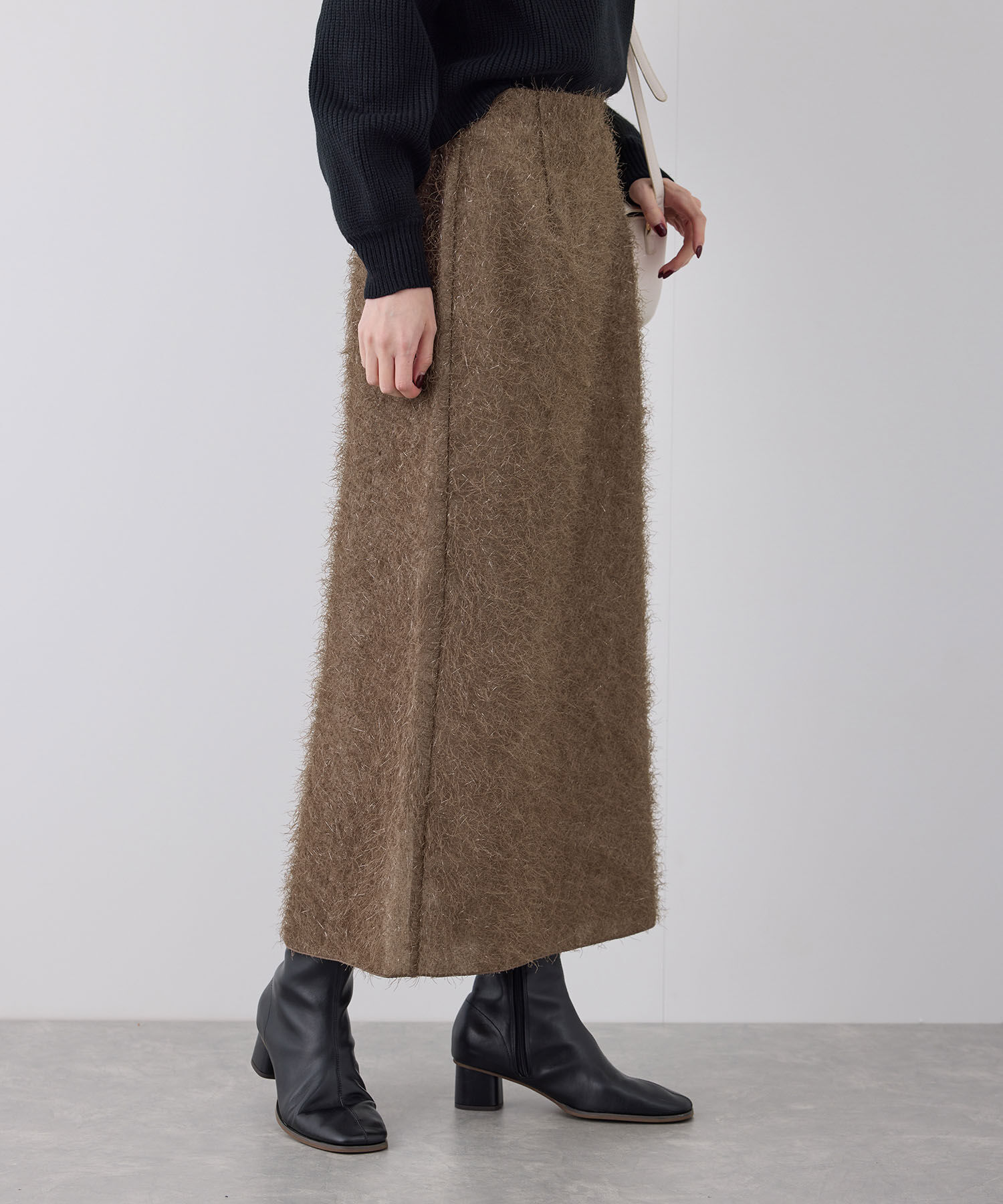 Rope&rsquo;Picnic「フェザーラメアイラインロングスカート」|スカート|