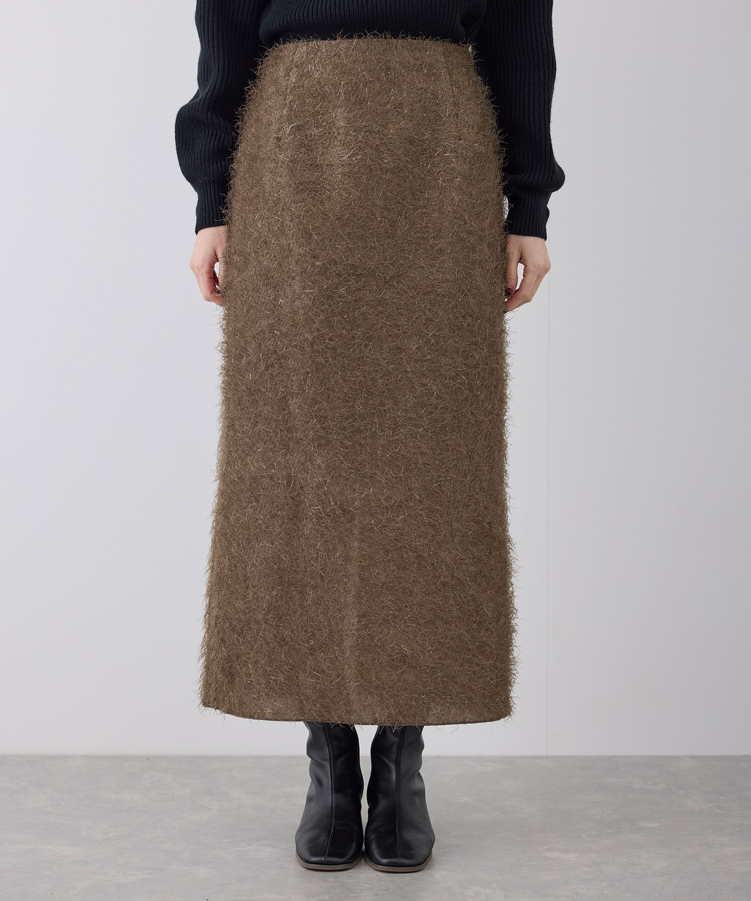 Rope&rsquo;Picnic「フェザーラメアイラインロングスカート」|スカート|