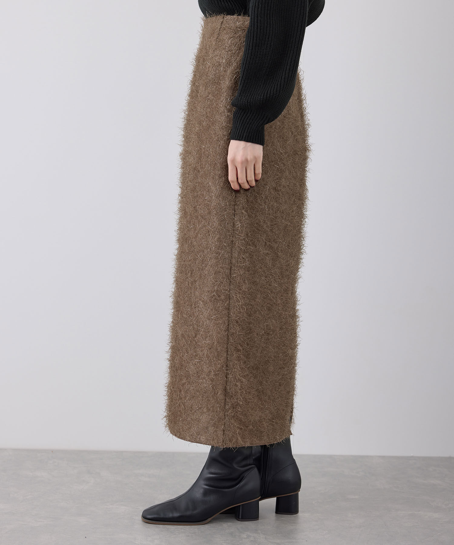 Rope&rsquo;Picnic「フェザーラメアイラインロングスカート」|スカート|