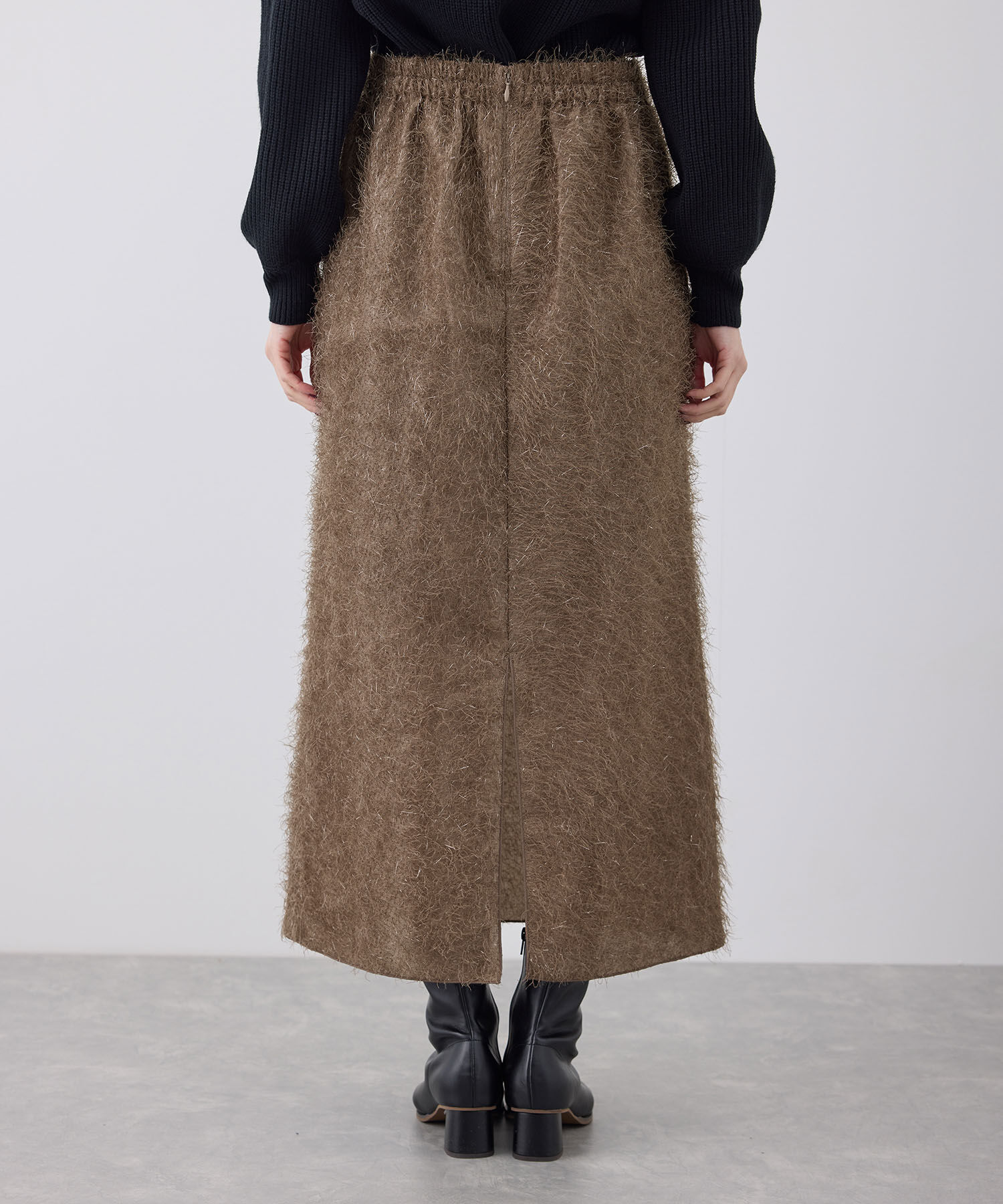 Rope&rsquo;Picnic「フェザーラメアイラインロングスカート」|スカート|