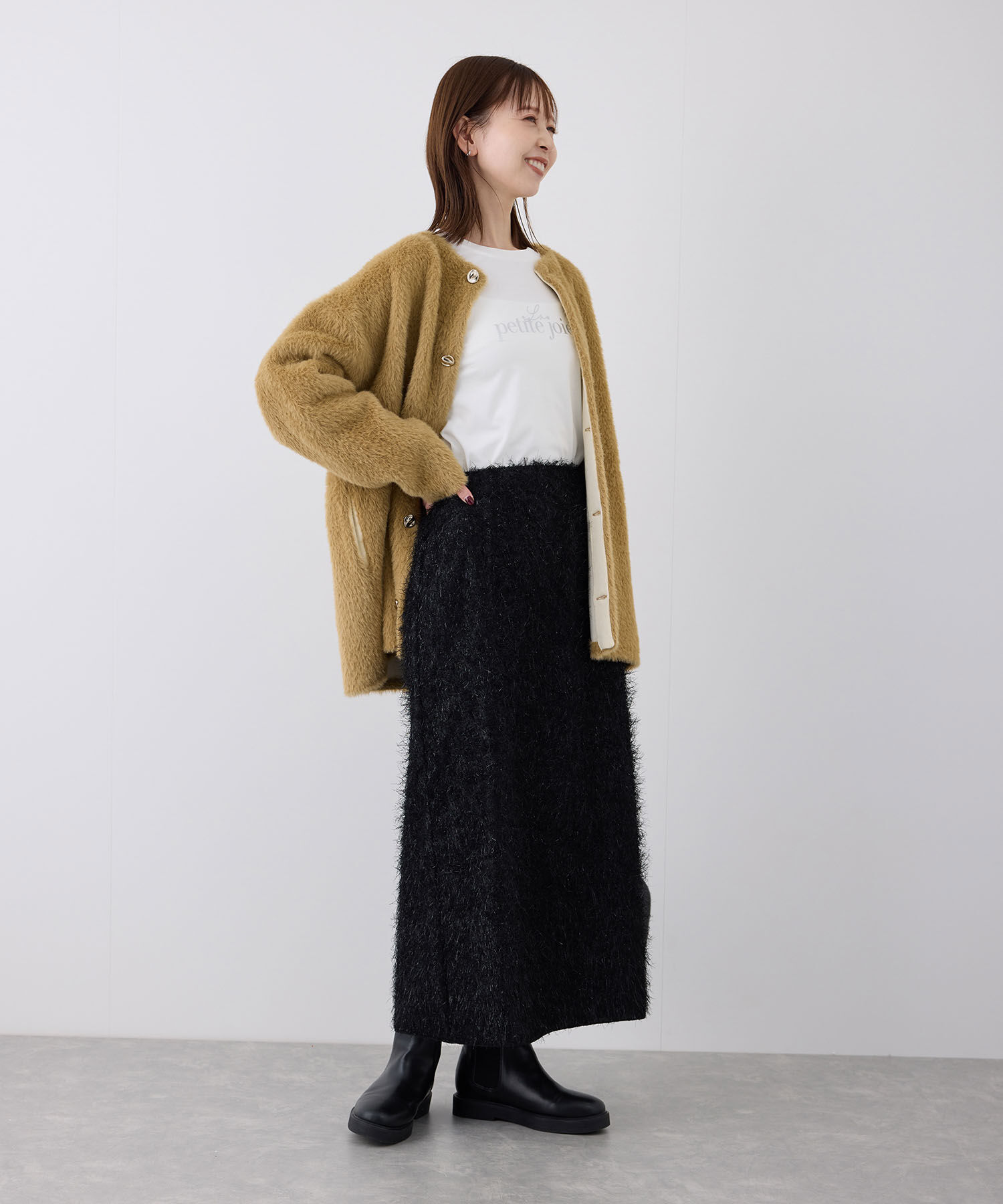 Rope&rsquo;Picnic「フェザーラメアイラインロングスカート」|スカート|