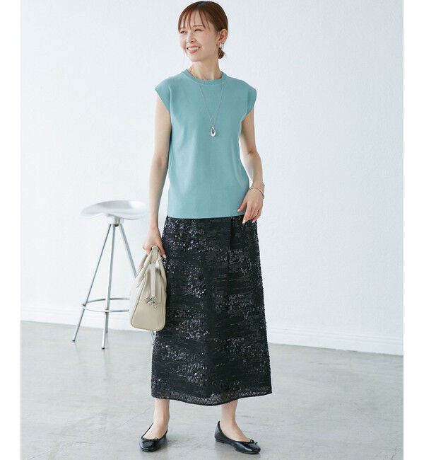 Rope&rsquo;Picnic「スパンコールアイラインスカート」|スカート|