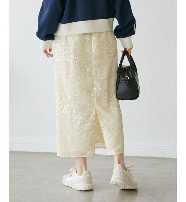 Rope&rsquo;Picnic「スパンコールアイラインスカート」|スカート|