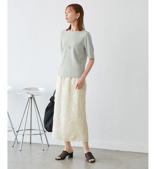 Rope&rsquo;Picnic「スパンコールアイラインスカート」|スカート|