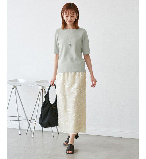 Rope&rsquo;Picnic「スパンコールアイラインスカート」|スカート|