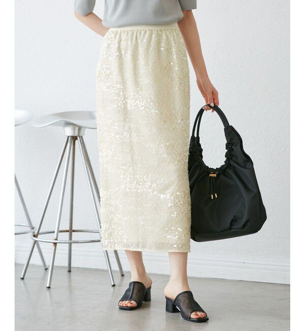 Rope&rsquo;Picnic「スパンコールアイラインスカート」|スカート|