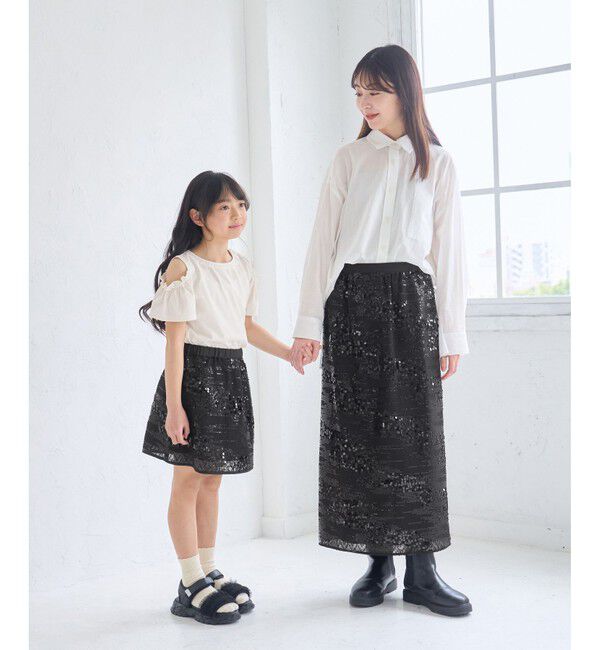 Rope&rsquo;Picnic「スパンコールアイラインスカート」|スカート|