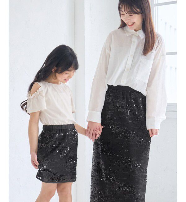 Rope&rsquo;Picnic「スパンコールアイラインスカート」|スカート|