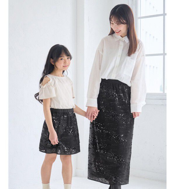 Rope&rsquo;Picnic「スパンコールアイラインスカート」|スカート|