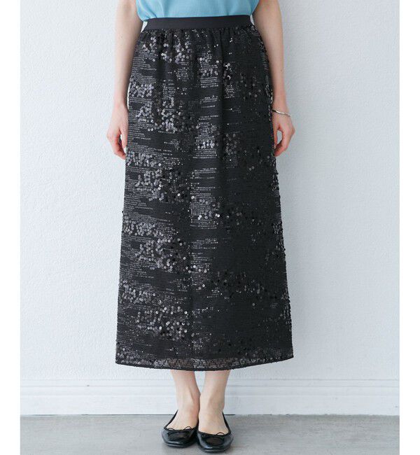 Rope&rsquo;Picnic「スパンコールアイラインスカート」|スカート|