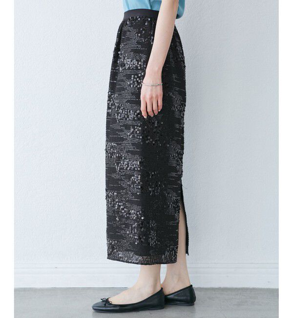 Rope&rsquo;Picnic「スパンコールアイラインスカート」|スカート|