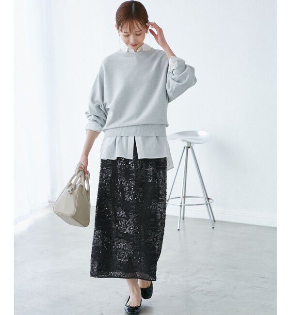 Rope&rsquo;Picnic「スパンコールアイラインスカート」|スカート|