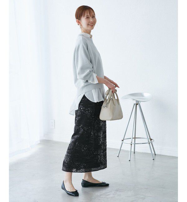 Rope&rsquo;Picnic「スパンコールアイラインスカート」|スカート|