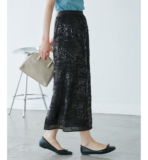 Rope&rsquo;Picnic「スパンコールアイラインスカート」|スカート|