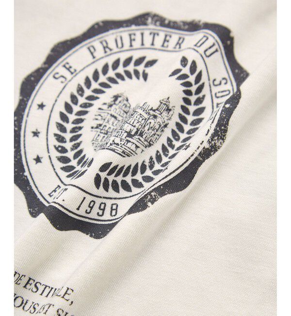 Rope&rsquo;Picnic「袖フリルカレッジロゴTシャツ」|Tシャツ・カットソー|