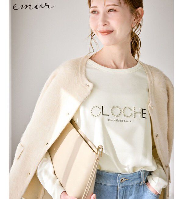 Rope&rsquo;Picnic「【emur/エミュール】サーモジャージロゴプルオーバー」|Tシャツ・カットソー|オフホワイト(15)